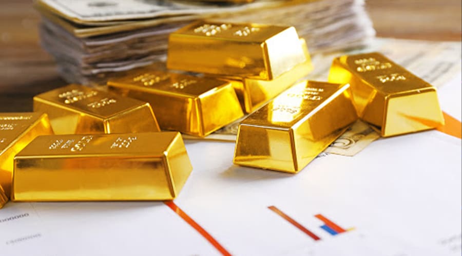 هبوط أسعار معدن الذهب بفعل عمليات جني الارباح